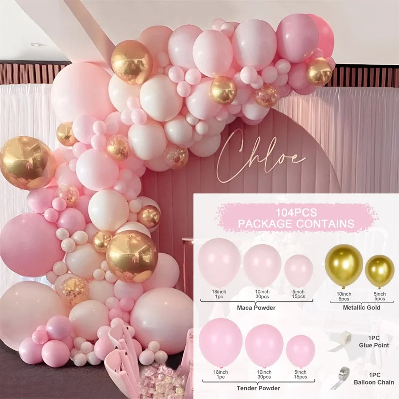 Balloon Garland Arch Kit Birthday Party Decoration Girl Birthday Foil Balloon Baby Shower Decor Globos Wedding Party Supplies