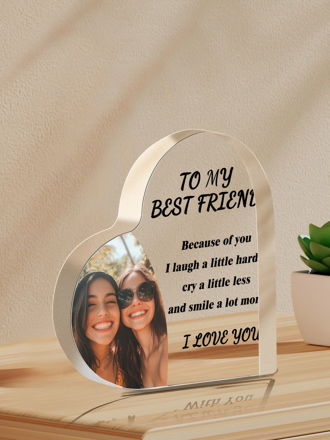 Custom Products Acrylic Heart Plaque Photo Text custom, birthday gifts, decorations for Valentine's Day, anniversary, home