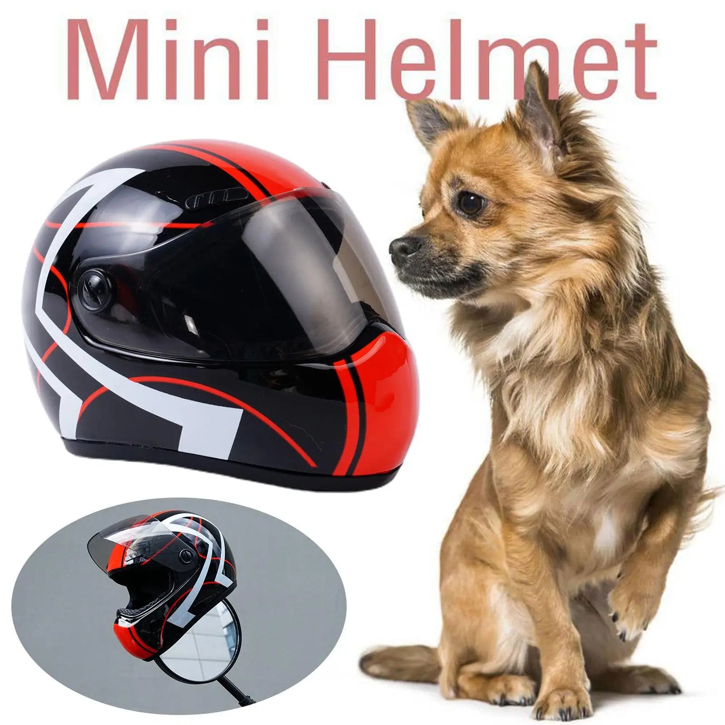 Fashion Pet Safety Mini Motorcycle Helmet Small Dog Puppies Props Cute Riding Anti-collision Photo Toys Pets Styling Hat