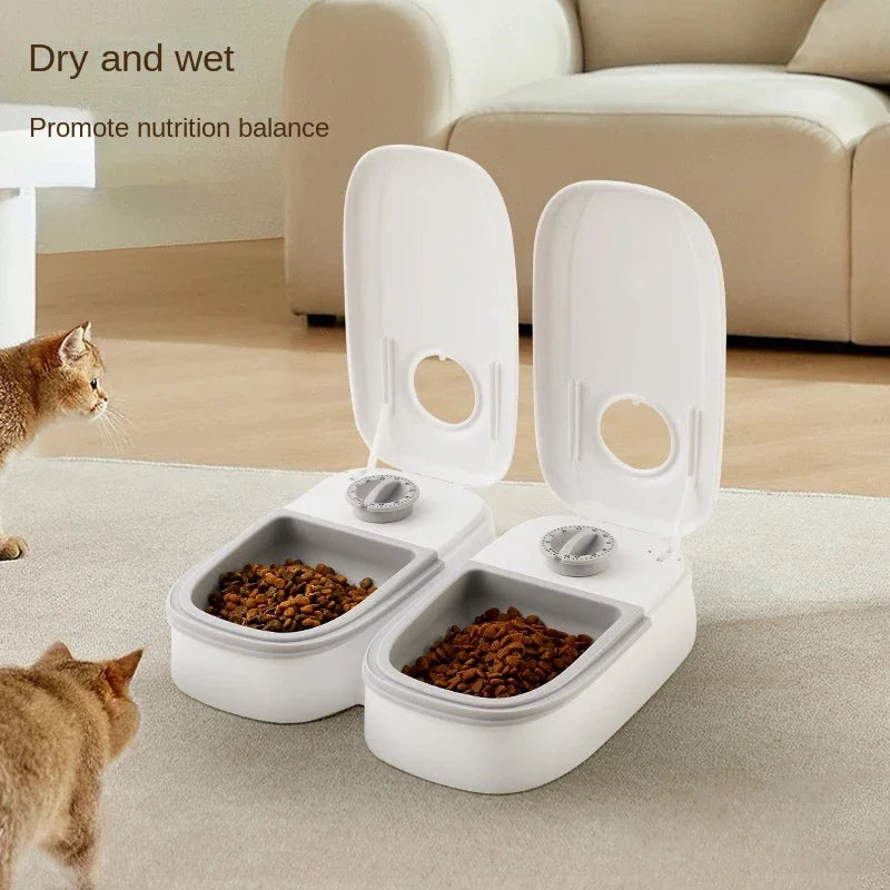 Dog Feeder Cat Automatic Feeding Water Bowl with Timer Pet Food Storage Dispenser Container Pets Puppy Kitten Accessories