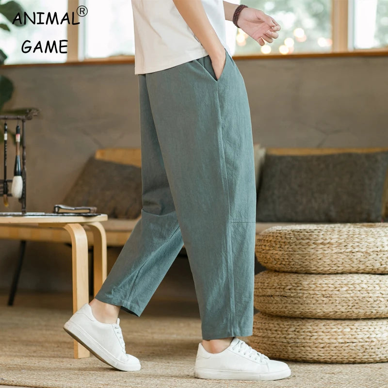 Men's Trousers Cotton Linen Fashion Casual Pants