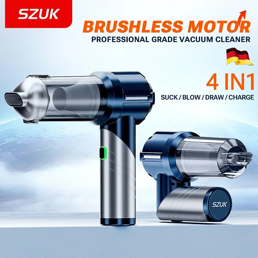 SZUK Car Vacuum Cleaner Portable Handheld Mini Vacuum Cleaner Cordless Strong Suction Car Cleaner Car Vacuum Home Appliance