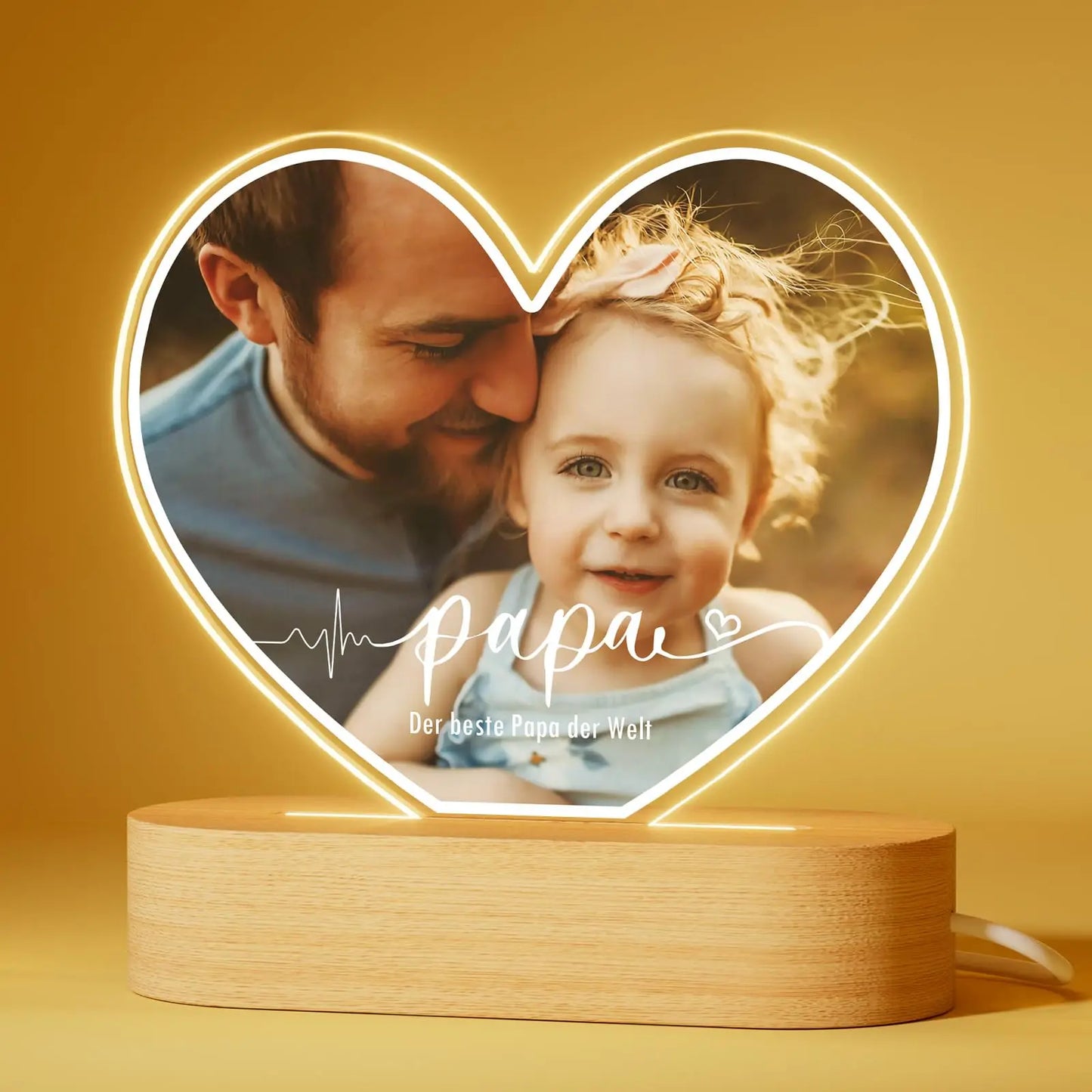 Personalized Family Picture Plaque Lamp Custom Name Text Couple Photo Acrylic Board Art Decor Romantic Anniversary Birthday Gift