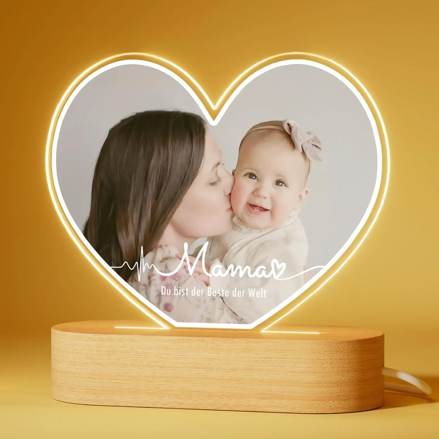 Personalized Family Picture Plaque Lamp Custom Name Text Couple Photo Acrylic Board Art Decor Romantic Anniversary Birthday Gift