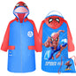 Spiderman Raincoat for Children, US Captain, Rainproof Poncho, Outdoor Rainwear,Gifts for Boys and Girls, High Quality Schoolbag