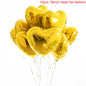 10pcs 18inch Rose Gold Love Heart Shape Foil Balloons Wedding Birthday Party Decorations Aluminum Foil Ballons Air Balls Globos