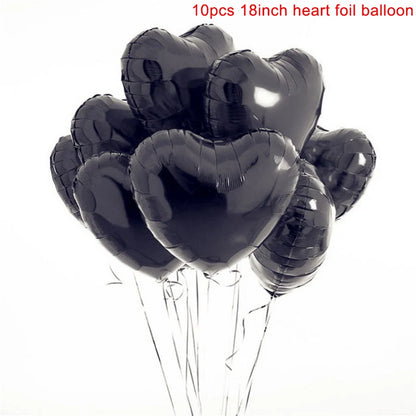 10pcs 18inch Rose Gold Love Heart Shape Foil Balloons Wedding Birthday Party Decorations Aluminum Foil Ballons Air Balls Globos