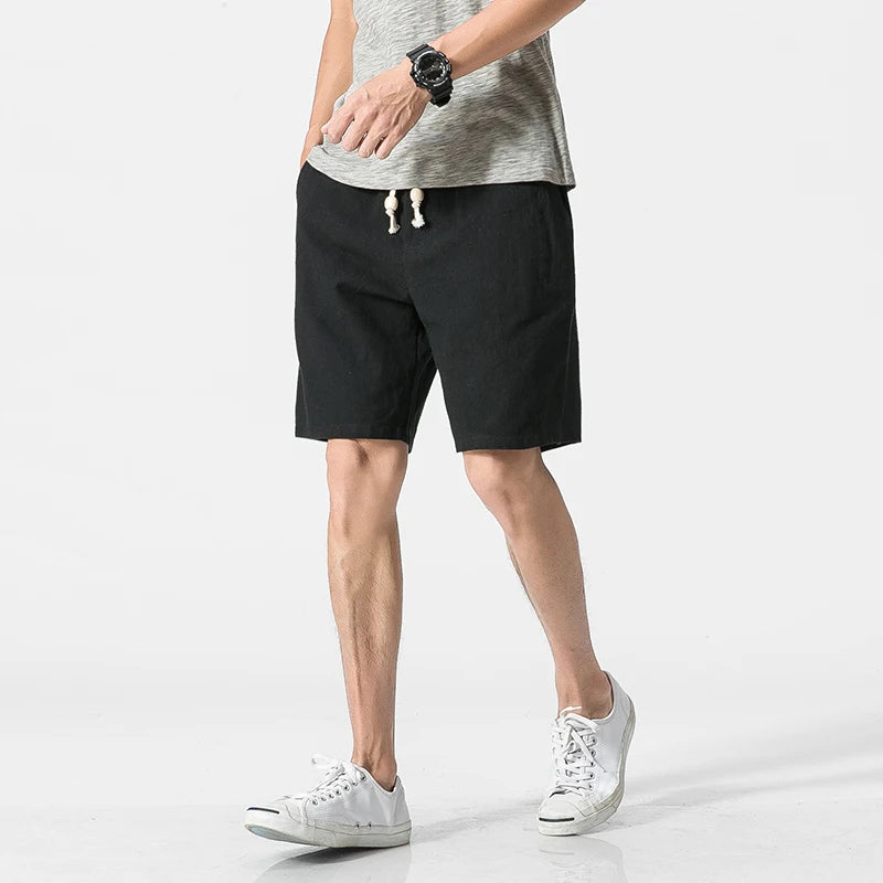 Shorts Men Cotton Linen Casual Shorts