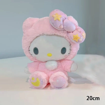 Anime Hello Kitty Cartoon Plush Bouquet Sanrio Artificial Rose Flowers Doll Christmas Home Wedding Decoration Valentine's Day Gi