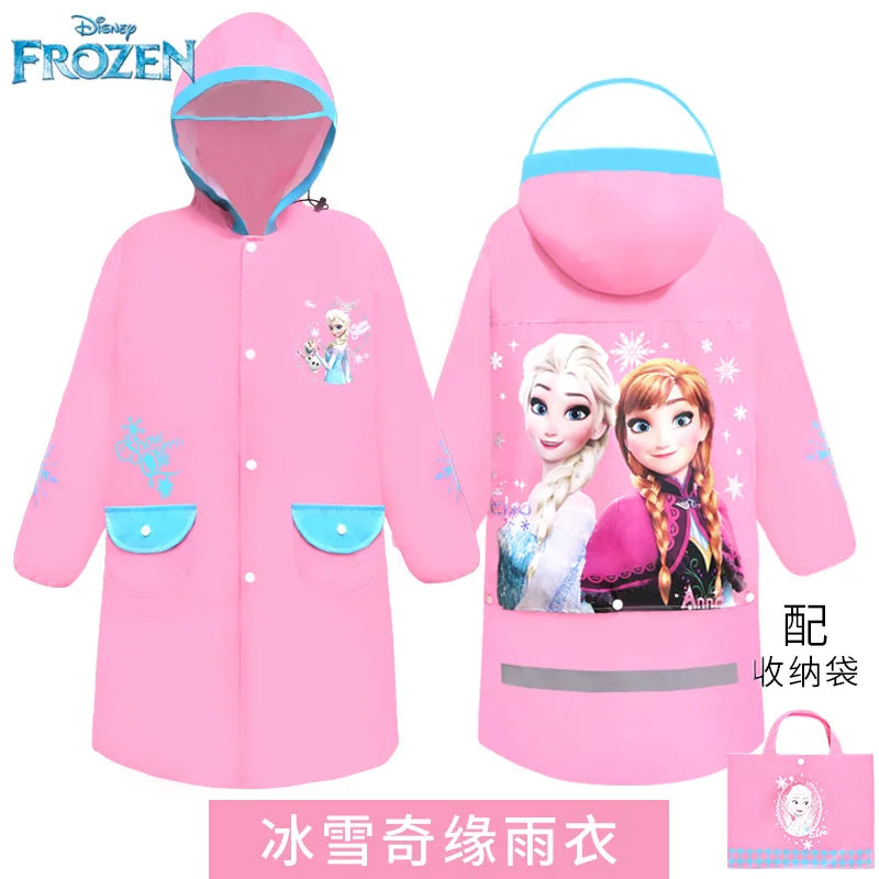 Spiderman Raincoat for Children, US Captain, Rainproof Poncho, Outdoor Rainwear,Gifts for Boys and Girls, High Quality Schoolbag