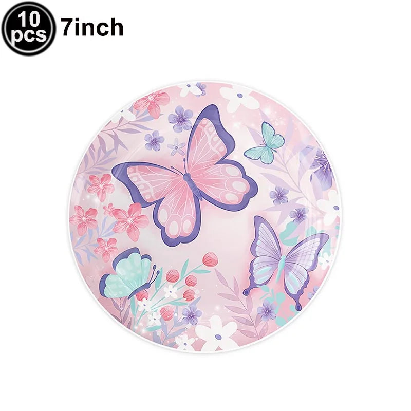 1set Pink Butterfly Balloons 32inch Number Balloon Set Happy Birthday Butterfly Foil Balloon Baby Shower Birthday Party Decors