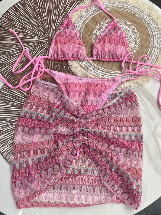 Bikini Skirt Three-Piece Set