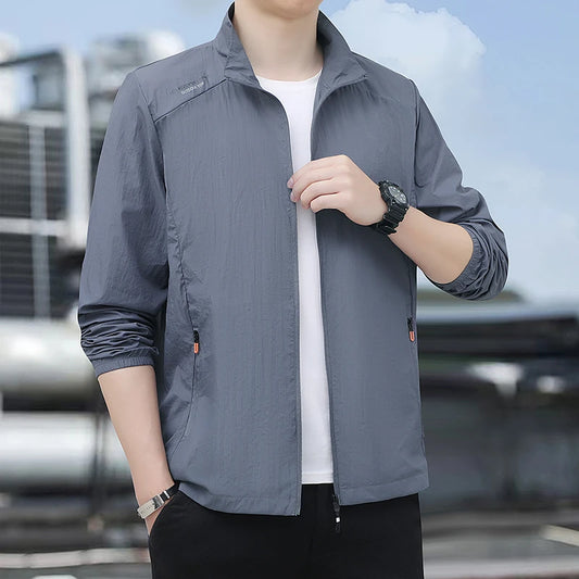 casual stand up collar jacket