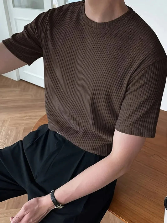 New Fashion Ice Silk Short Sleeve Mens Summer TShirt
