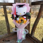 Anime Hello Kitty Cartoon Plush Bouquet Sanrio Artificial Rose Flowers Doll Christmas Home Wedding Decoration Valentine's Day Gi
