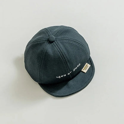 Solid Color Baby Baseball Cap Simple Letter Infant Peaked Hat Spring Autumn Adjustable Soft-brim Toddler Boy Girl Sun Hats
