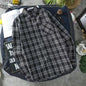 Long Sleeve Men's Shirt  with Pocket Plaid Male Top Luxury Button Aesthetic Sleeves