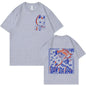 Japan Anime Dandadan Turbo Granny Cat Graphic T Shirt Fashion Cartoon Oversized T-shirt Men Women Vintage Casual Cotton T-shirts