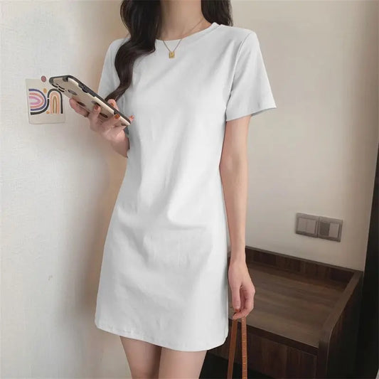 Pure Cotton Short-sleeved Dress for Women
