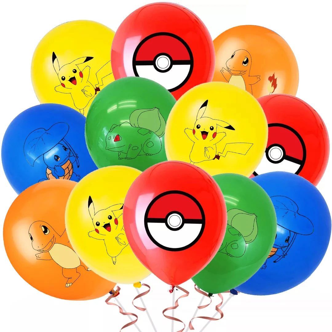 pokemon Latex Balloons Birthday Party Supplies Cartoon Pikachu Balloon Baby Shower Kids Favor For Party Decorations