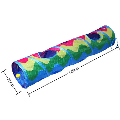 Cat Tunnel Tube Foldable Cat Toys Kitty Training Interactive Fun Toy Tunnel Bored for Puppy Kitten