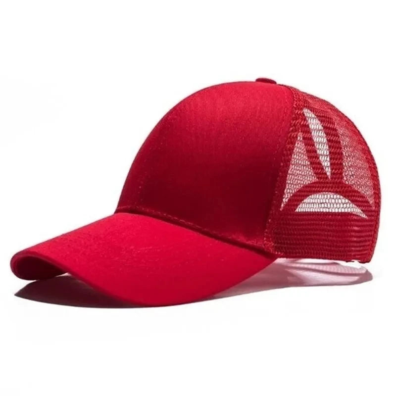 2025 New Ponytail Baseball Cap For Summer Women's Adjustable Black Hat Messy Cap Casual Cotton Girl Snapback Mesh Caps Casual