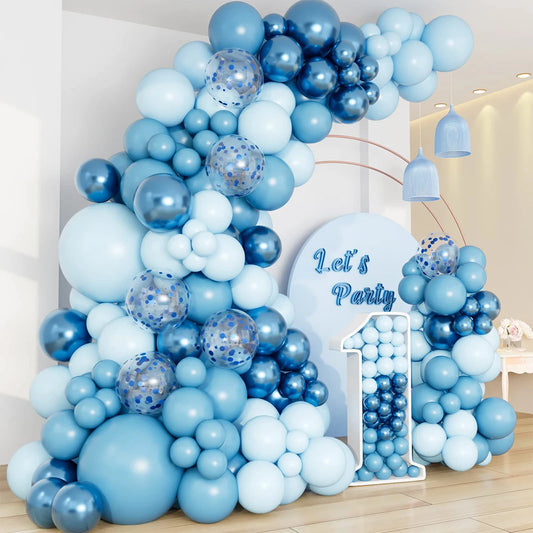 Blue Balloons Garland Arch Kit Birthday Party Decoration Kids Boy Wedding Birthday Party Supplies Baby Shower Decor Latex Ballon