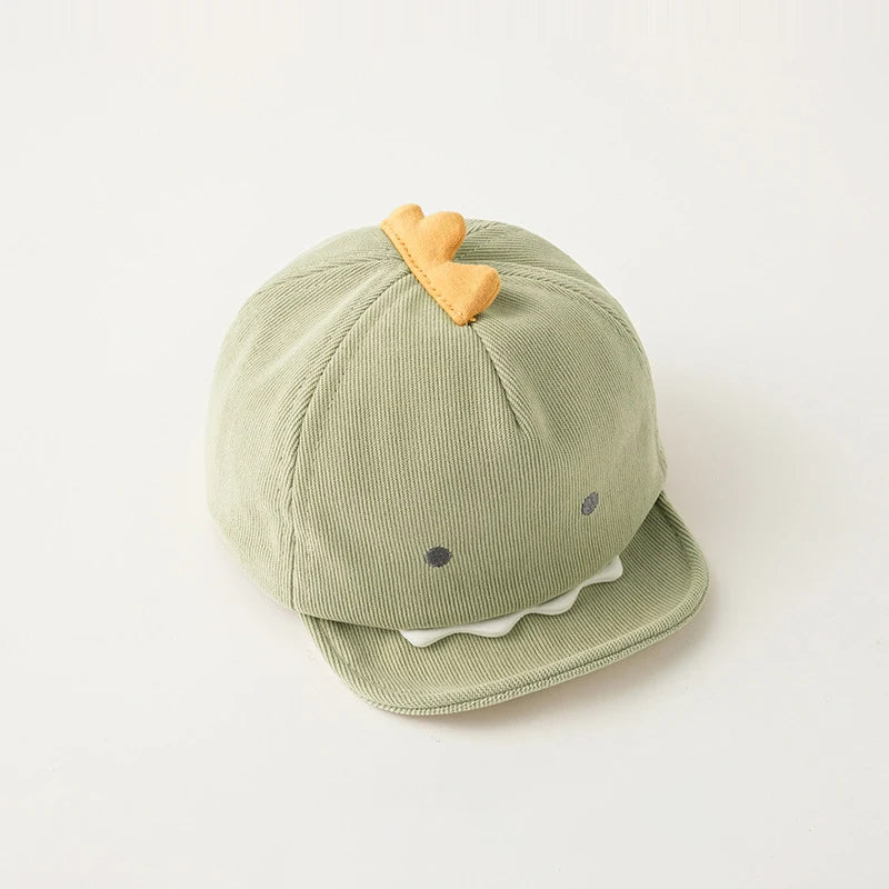 Cute Animal Baby  Cartoon Dinosaur Rabbit Infant Peaked Cap Solid Color Kawaii Soft Brim Kids Sun Hats