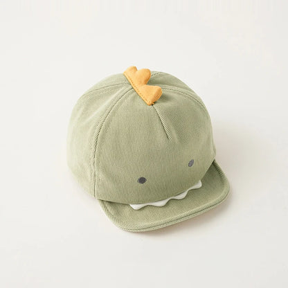 Cute Animal Baby  Cartoon Dinosaur Rabbit Infant Peaked Cap Solid Color Kawaii Soft Brim Kids Sun Hats