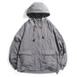2025 Hooded Jacket Men's Summer Harajuku Solid Color Lightweight Breathable UV Jackets Outdoor Fishing Hiking Skin Windbreaker