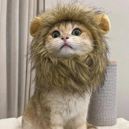 New Cute Funny Pets  Cute Wig Lion Mane Costume Cosplay Kitten Dog