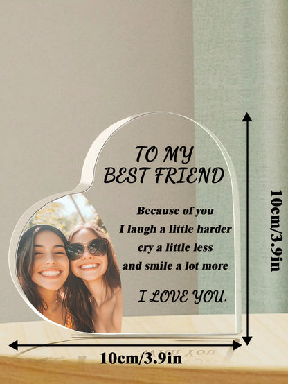 Custom Products Acrylic Heart Plaque Photo Text custom, birthday gifts, decorations for Valentine's Day, anniversary, home