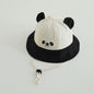 New Panama Summer Baby Bucket Hat for Boys Girls Cotton Cute Bear Toddler Sun Cap Children Beach Sun Hat Kids UV Protection Cap