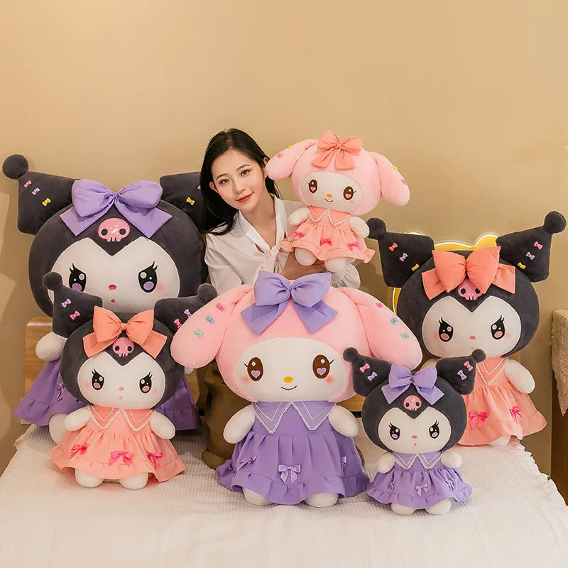 Big Size Plush Kuromi Melody Cinnamoroll Toys Pillow Anime Stuffed Dolls Anime Sofa Cushion Girl's Room Decoration Xmas Gift