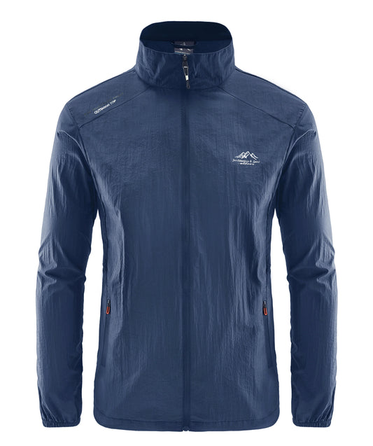 Summer Men's Sun Protection Casual Breathable Sports Windproof Water Resistant Ultrathin Jacket Outdoor Fishing Skin Clothing