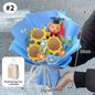 DIY Simulated Flower Bouquet Crochet Sunflower Finished Product Bouquet Graduation Doctoral Bear Valentine's Day Birthday Gift