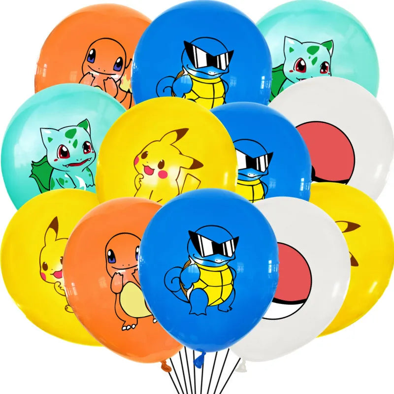 pokemon Latex Balloons Birthday Party Supplies Cartoon Pikachu Balloon Baby Shower Kids Favor For Party Decorations