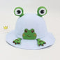 Cartoon Frog Baby Bucket Hat Breathable Soft Cotton Infant Boys Girls Fisherman Cap Outdoor Travel Toddler Sun Hats