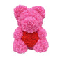40cm Artificial Rose Heart Teddy Bear Handmade Bear of Roses For Women Valentine's Day Wedding Bithday Gift