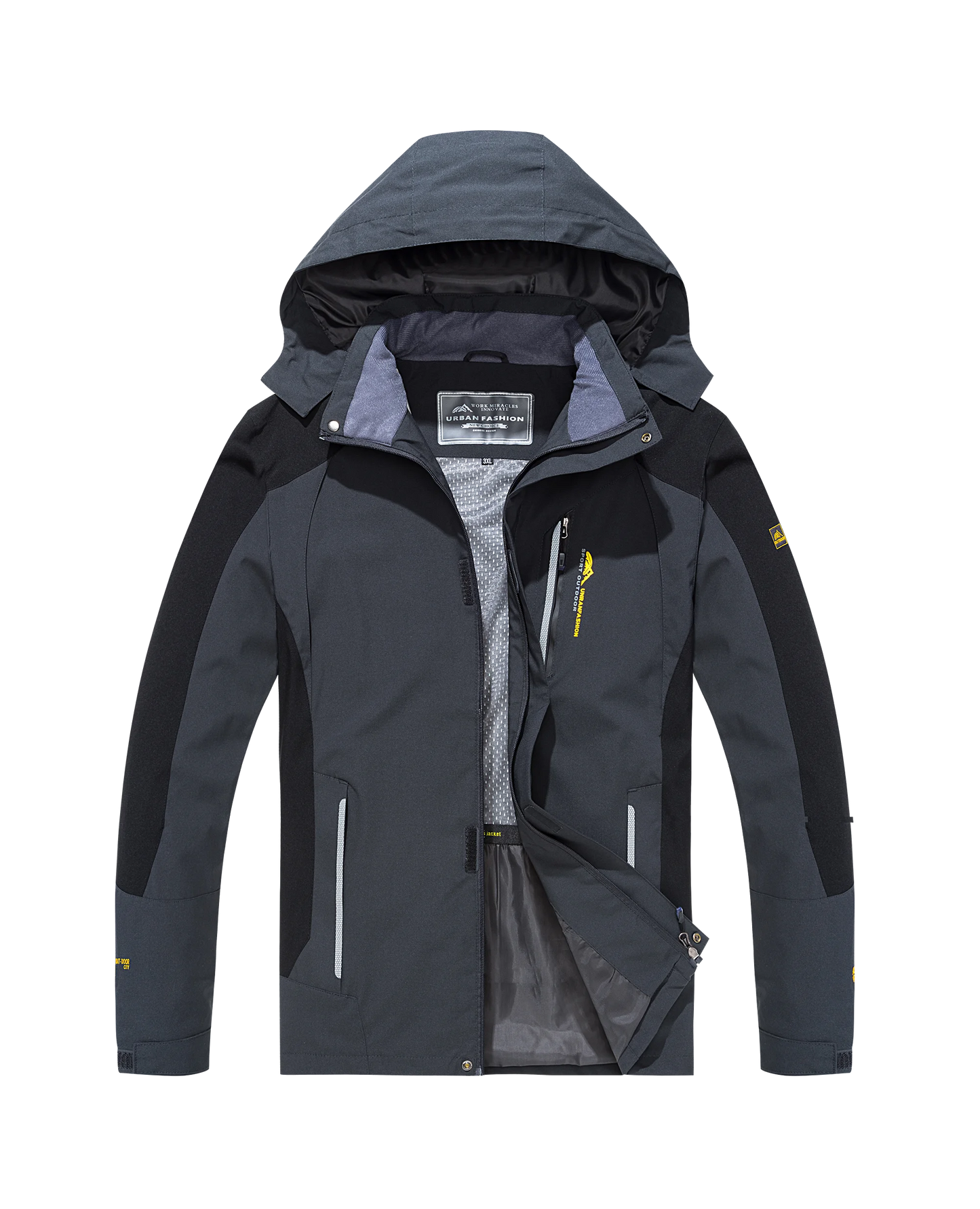 Men's Waterproof Jacket Large Size Windproof Windbreaker Camping Hunting Running Trekking Fishing Coat Men Outdoor