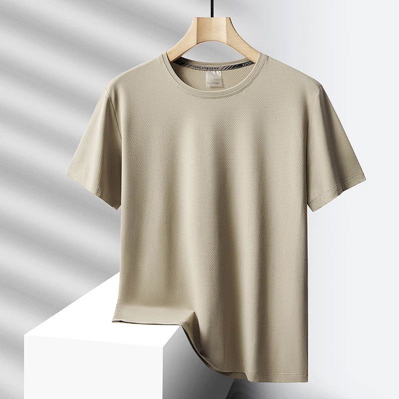 Plus Size T-Shirts Men Summer Clothing Male Tshirt 6XL 7XL Tee Shirts Man Basic Solid Casual Hiking Top Tees Camping Wearing Man