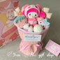 Sanrio Anime Kuromi Plush Flower Bouquet Cartoon Hellokitty Cinnamoroll Stuffed Plush Toy Kawaii Decor Doll Girl Valentine Gift