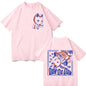 Japan Anime Dandadan Turbo Granny Cat Graphic T Shirt Fashion Cartoon Oversized T-shirt Men Women Vintage Casual Cotton T-shirts