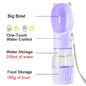 2 in 1 Portable Dog Water Bottle For Small Big Dogs Cat Outdoor Leak-proof Puppy Drinking Bowl With Food Container Pet Feeder