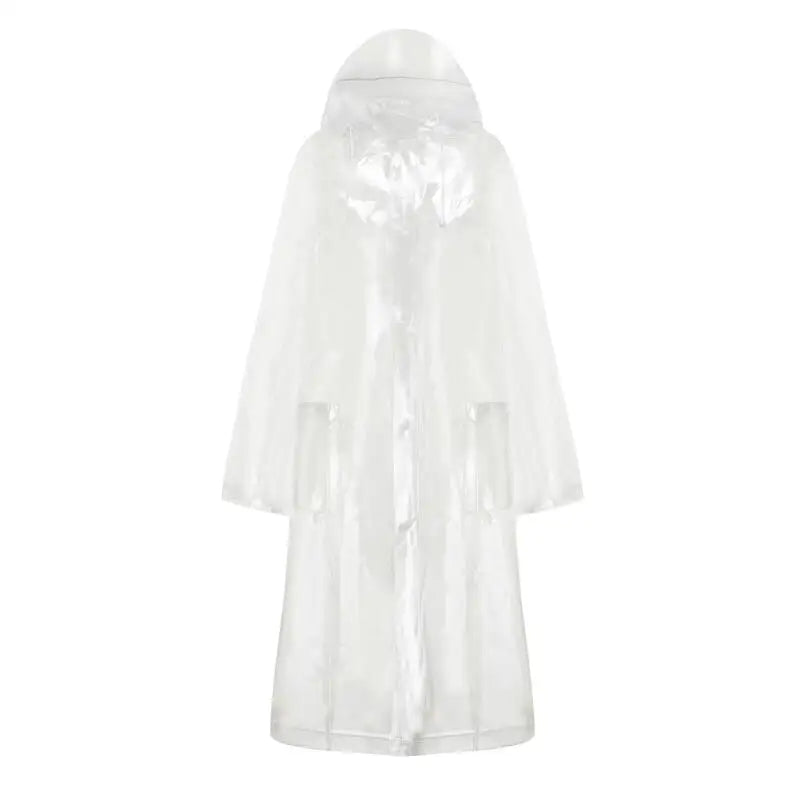 Reusable Transparent Raincoat Women Men Poncho With Hood Hiking Outdoors Fishing Raincoat EVA Plastic Waterproof Raincoats