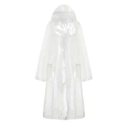 Reusable Transparent Raincoat Women Men Poncho With Hood Hiking Outdoors Fishing Raincoat EVA Plastic Waterproof Raincoats