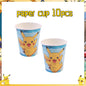 Pokemon Birthday Party Decor Pikachu Disposable Tableware Tablecloth Cup Plate Napkin Balloons Baby Shower Kids Party