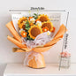 Graduation Bouquet 2025 Crochet Flowers Bouquet Knitted Flowers Artificial Flower Wedding Gift for Guests Valentine's Day Gift