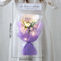 Graduation Bouquet 2025 Crochet Flowers Bouquet Knitted Flowers Artificial Flower Wedding Gift for Guests Valentine's Day Gift