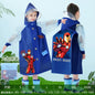 Spiderman Raincoat for Children, US Captain, Rainproof Poncho, Outdoor Rainwear,Gifts for Boys and Girls, High Quality Schoolbag